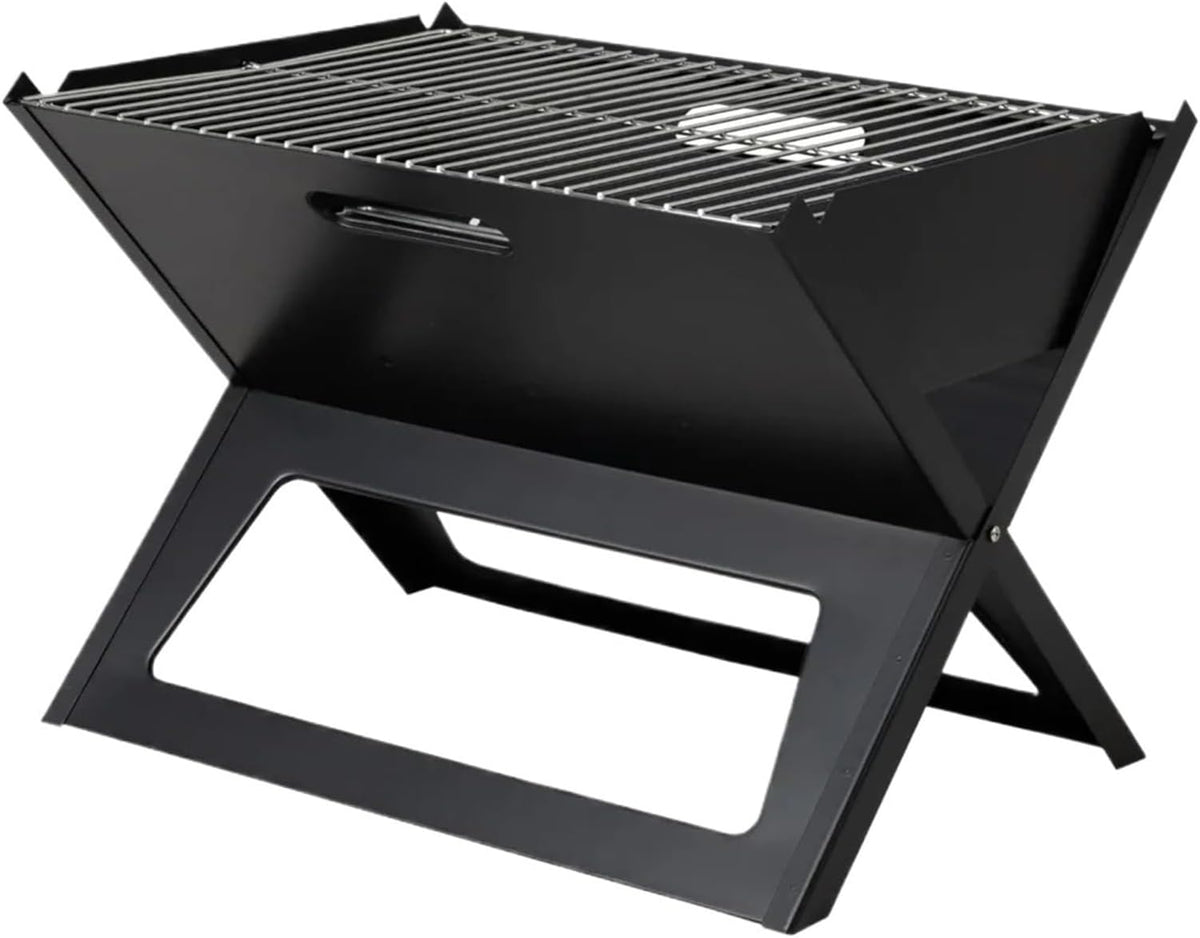 HBDNZMBDLS Laptop, Schwarz, Notebook-BBQ-Grill, Faltbares Tragbares Camping-Grillgerät