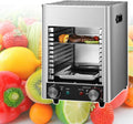 HCAUYNN Elektrische Tischgrills, 110 V, Silber, 10-Lagiger Gewerblicher Steakgrill, 10 Min. Schnellkochzeit, Edelstahlofen