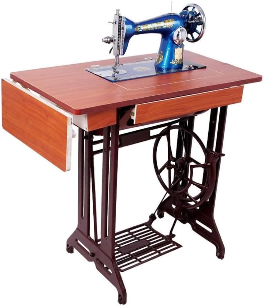 UNbit Nähmaschinen, Blau/Schwarz, Sewing Machine Nähmaschine Nähtisch, altmodische Nähmaschine, Stickmaschine, traditioneller tisch