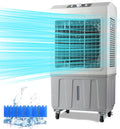 Verdunstungsluftkühler Mobiles Klimagerät, Weiß, tragbarer Ventilator mit 50-Liter-Wassertank für Private, energieeffizient und leiser Betrieb