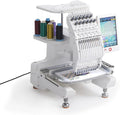 Stickmaschine, 20 x 30 cm, Schwarz, 12 Nadeln, computergesteuert, Stickbereich, 1000 U/min Geschwindigkeit