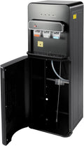 ROGONPDK Kühler & Wasserspender, 32 × 31 × 96 cm / 12,6 × 12,2 × 37,8 Zoll, 5 L, ABS-Kunststoff, Metallplatte, Schwarz