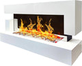 Chemin'Arte Elektrokamin, 2000 W, Weiß, Wandkamin Elektrisch - Quartz 3XL 153x65zm mit heizung