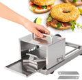 Verstellbarer Bagelschneider, 3,2 cm, Silber, manuelle Dickeneinstellungen, für private und gewerbliche Backarbeiten