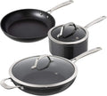 KUHN RIKON Backofen, Schwarz, Easy Pro Kochgeschirr-Set, Aluminium, Antihaft, 3-teilig