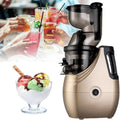 SXYKXYDL Saft- & Zitruspressen, 150 W, Gold, Kompakter vertikaler Slow Juicer, Kau-Kaltpress-Entsafter - mit Rücklauffunktion