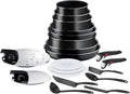 Tefal Backofen, Schwarz, Ingenio Easy On 20-teiliges Topf und Pfannenset abnehmbarer, stapelbar, platzsparend, einfache Handhabung und Reinigung