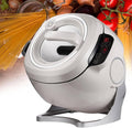 Automatische Multikocher, Grau, Kochmaschine, Smart Touch Ein-Knopf-Start zum Braten, Eintopfen, Kochen mit 360° Drehung