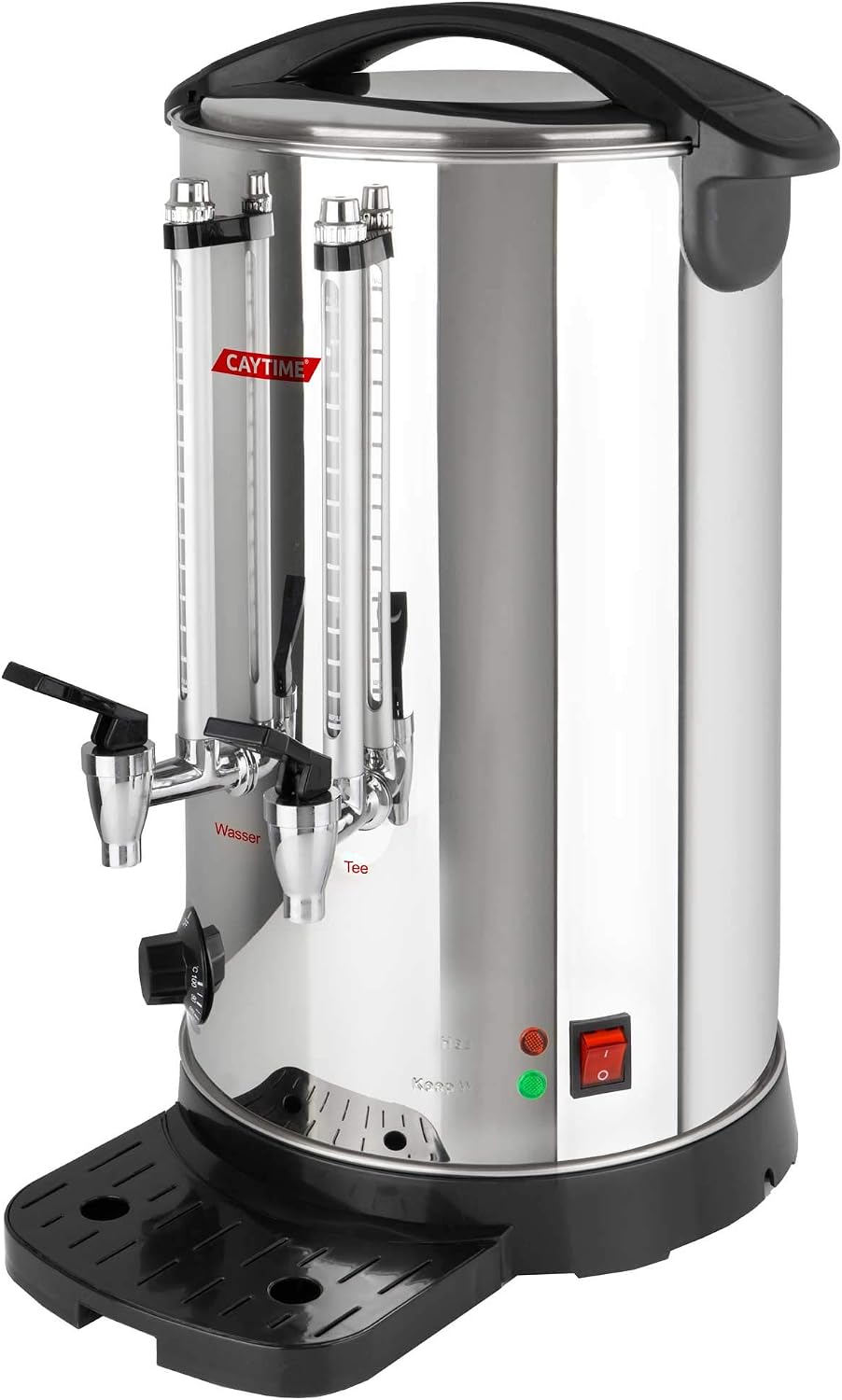 Caytime Teemaschinen, 8 Liter, Schwarz, Teemaschine A8 - Teeautomat, isoliert mit Doppelwand - Samowar, Semaver