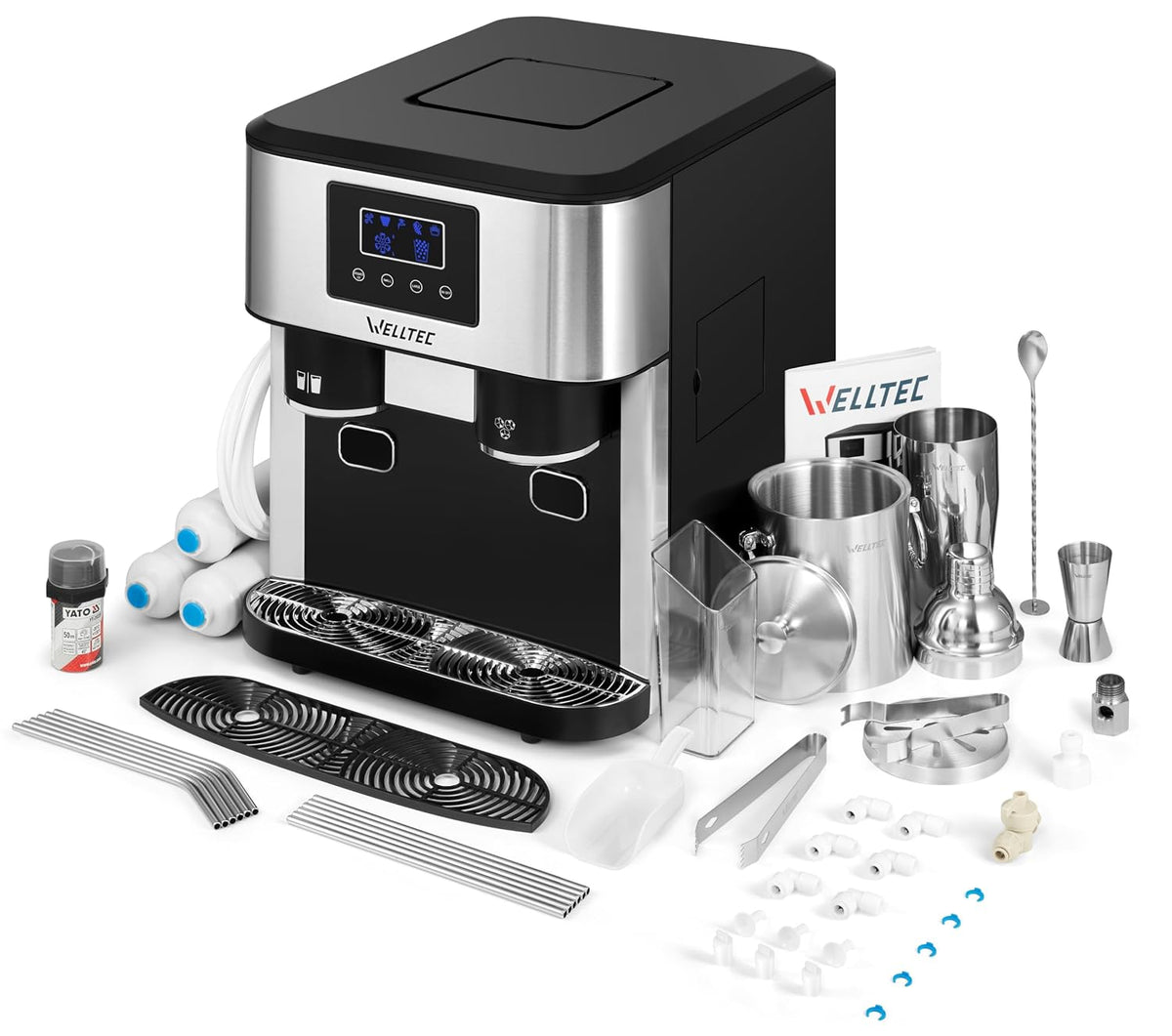 welltec Eiswürfelmaschine, Schwarz, ICE20 Pro