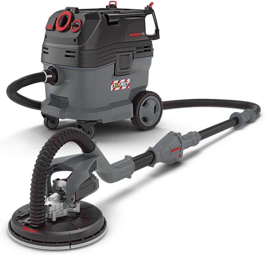 MENZER Tellerschleifer, Schwarz, Trockenbau Schleifsystem Dustfree mit LHS 225 + VCL 530 PRO