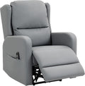 HOMCOM Relaxsessel, Grau, Elektrisch Fernsehsessel mit 3D Knetmassage, Massagesessel mit Liegefunktion, Gepolstert TV Sessel mit Fernbedienung