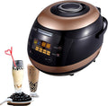 GLJTUO Elektrische Hot Pots, 900 W, 5 L, Grau, Vollautomatischer Perlentopf, Kommerzieller Milchtee-Perlenbereiter