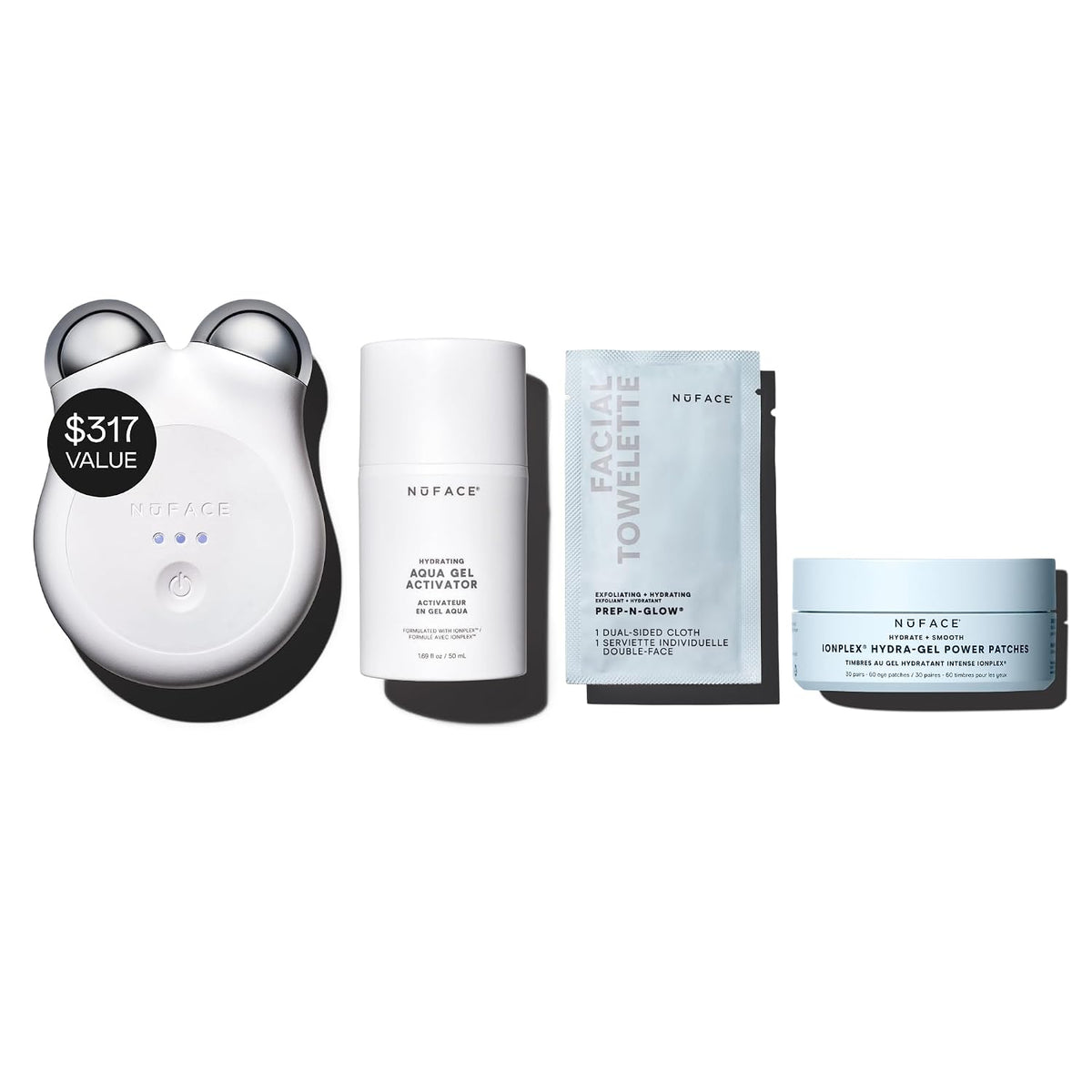 NuFACE Geräte zur Faltenreduzierung & Anti-Aging-Geräte, Weiß, MINI+ Microcurrent Facial Device Ultimate Uplift Holiday