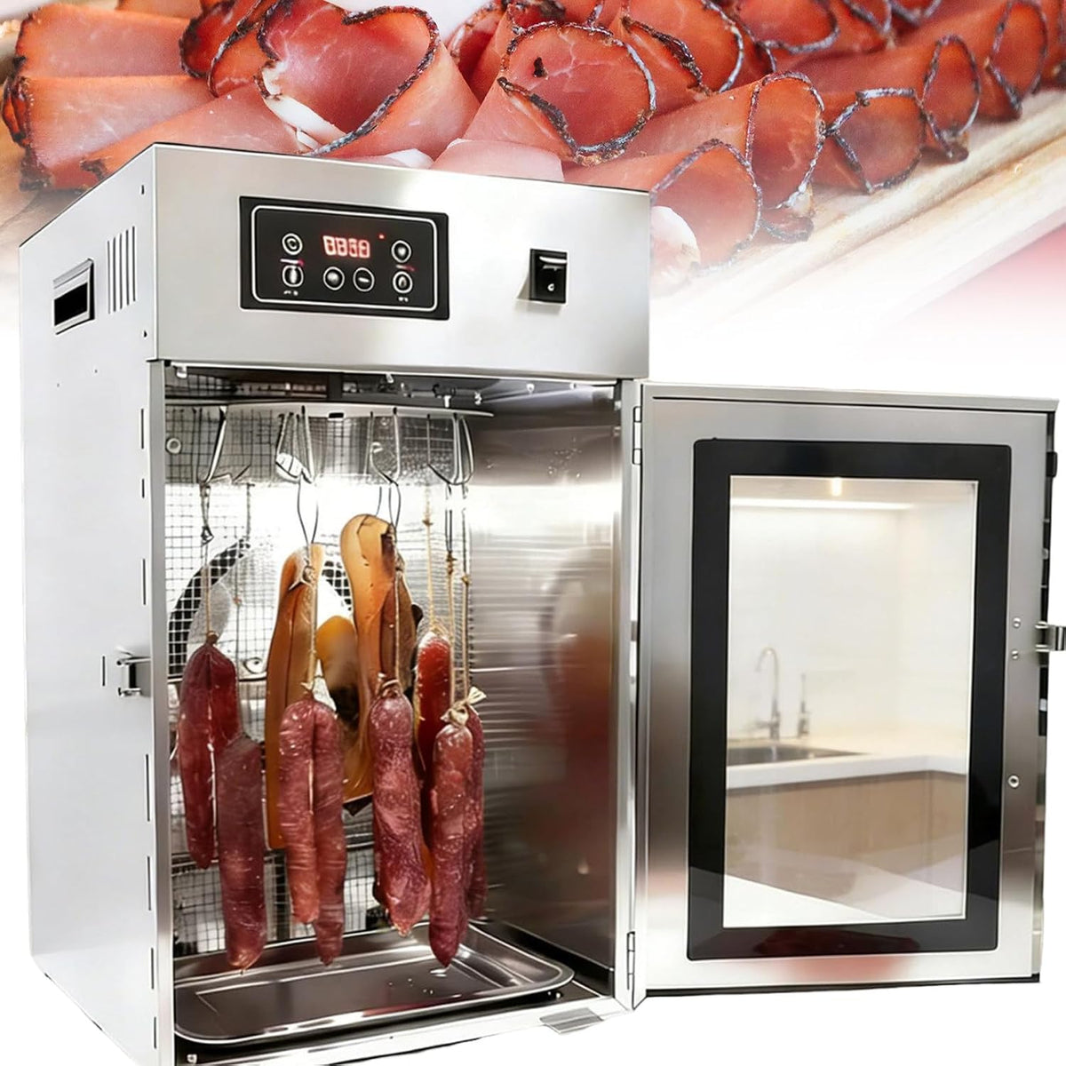Sunseota Dörrautomaten, 800 W, Schwarz, Gewerblicher Elektrischer DöRrautomat, Professioneller 360°-Dreh-Lebensmitteltrockner