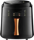 PLJKIHED Heissluftfritteuse, 1500 W, 8 l, Weiß/Schwarz, Kleine Heißluftfritteuse, kompakter Heißluftfritteusenofen
