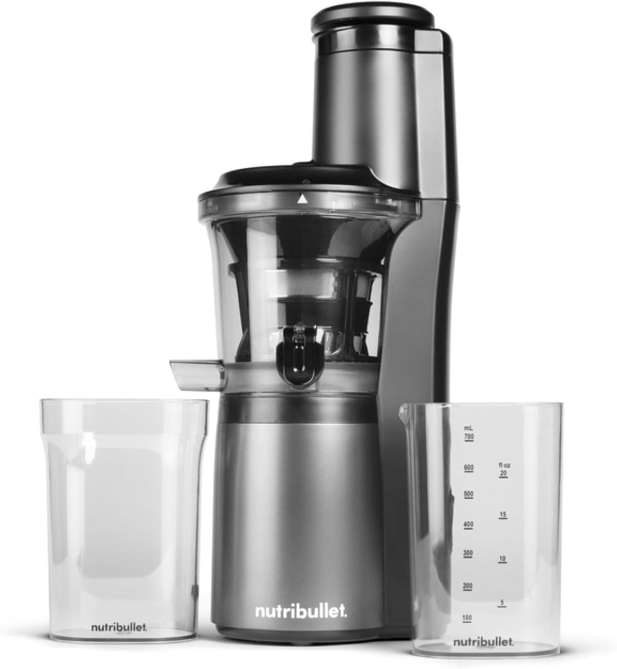 NutriBullet Mastizier-Entsafter mit einer Schnecke, 1,8 L, Schwarz, Slow Juicer Entsafter, Kaltentsafter, Obst- und Gemüseextraktor