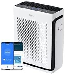 Levoit Dunstabzugshaube, 23 dB, Weiß, HEPA Luftreiniger Allergiker für 52㎡ Wohnung Raucherzimmer, Air Purifier mit Tiermodus + Akku Staubsauger mit 99
