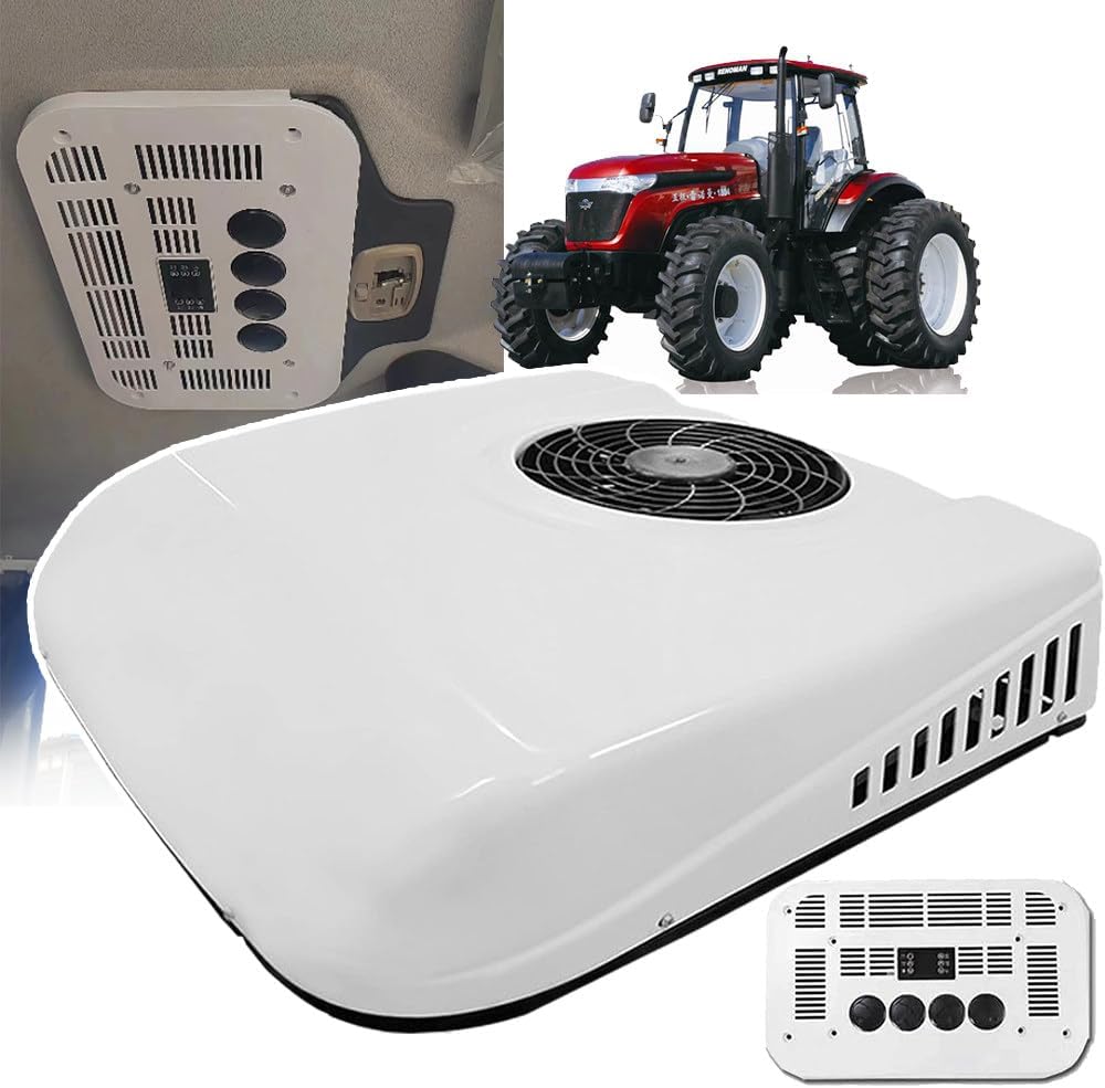 12 V/24 V Mobiles Klimagerät, 12 V, 24 V, Weiß, Dachklimaanlage für Traktoren, Wohnmobile und Busse - Kaltparkfunktion