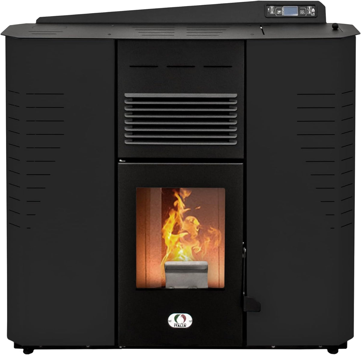 STUFE A PELLET ITALIA Öfen, 14 KW, Schwarz, Marmolada Kanalisiert