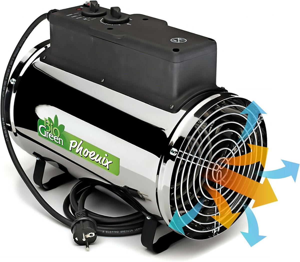 Bio Green Gewächshaus, Grün, Elektro- heizung Phoenix mit 3 Heizstufen bis 2.800 Watt