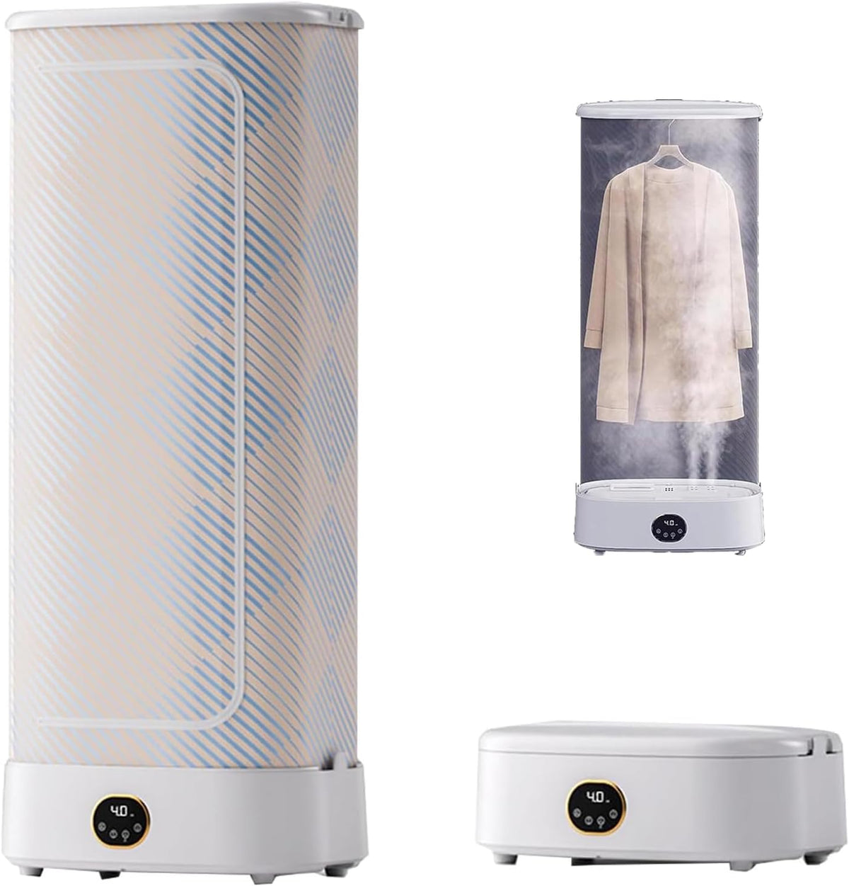 JIANGYUXINLI Dampfglätter, 1000 W, Schwarz, Vertikales Dampfbügeleisen, Intelligenter dampftrockner, Tragbarer trockner bügelmaschine