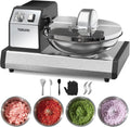 TERUISI Universalzerkleinerer, 250 W, 5,7 L, Silber, Gewerbliche Küchenmaschine, Edelstahlschüssel