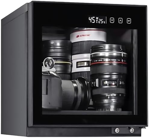 15 L Luftentfeuchter, 15 L, Weiß, Elektronischer Trockenschrank für Kameras und Objektive, mit konstanter Temperatur und LED-Lichtern