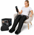 JIMINHUIXIN Fußmassagegeräte, Schwarz, Recovery Boots, Beinmassagegerät mit Luftkompression für Sport, 12 Modi