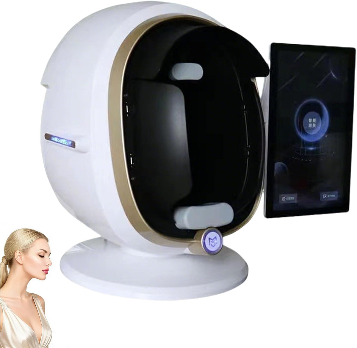 LRPMGZYoe Klinische Labor-Analysegeräte, 21.5 Zoll, Weiß, Hautanalysegerät Intelligentes 3D-Hautanalysegerät