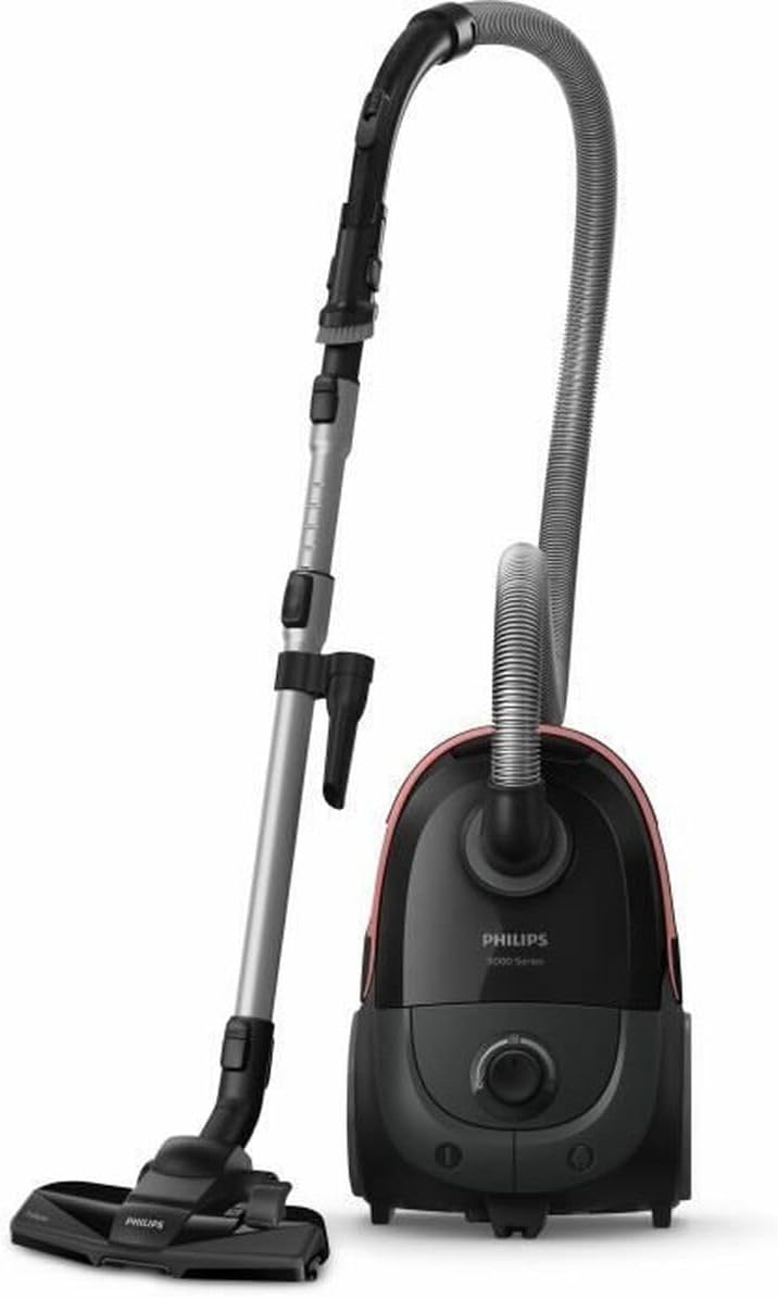 PHILIPS Staubsauger, 900 W, 4 l, Schwarz, Boden mit Beutel XD5123/10