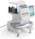 FDGH Stickmaschinen, 20 X 30 cm, Schwarz, Gewerbliche Stickmaschine, Computergesteuerte Einkopf-Stickmaschine Mit 12 Nadeln