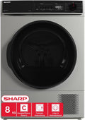 SHARP Wäschetrockner, 8 kg, Silber, KD-PRO8S7GSC-DE, WiFi, 15 Trockenprogramme inkl. 20-Minuten-Schnelltrockenprogramm