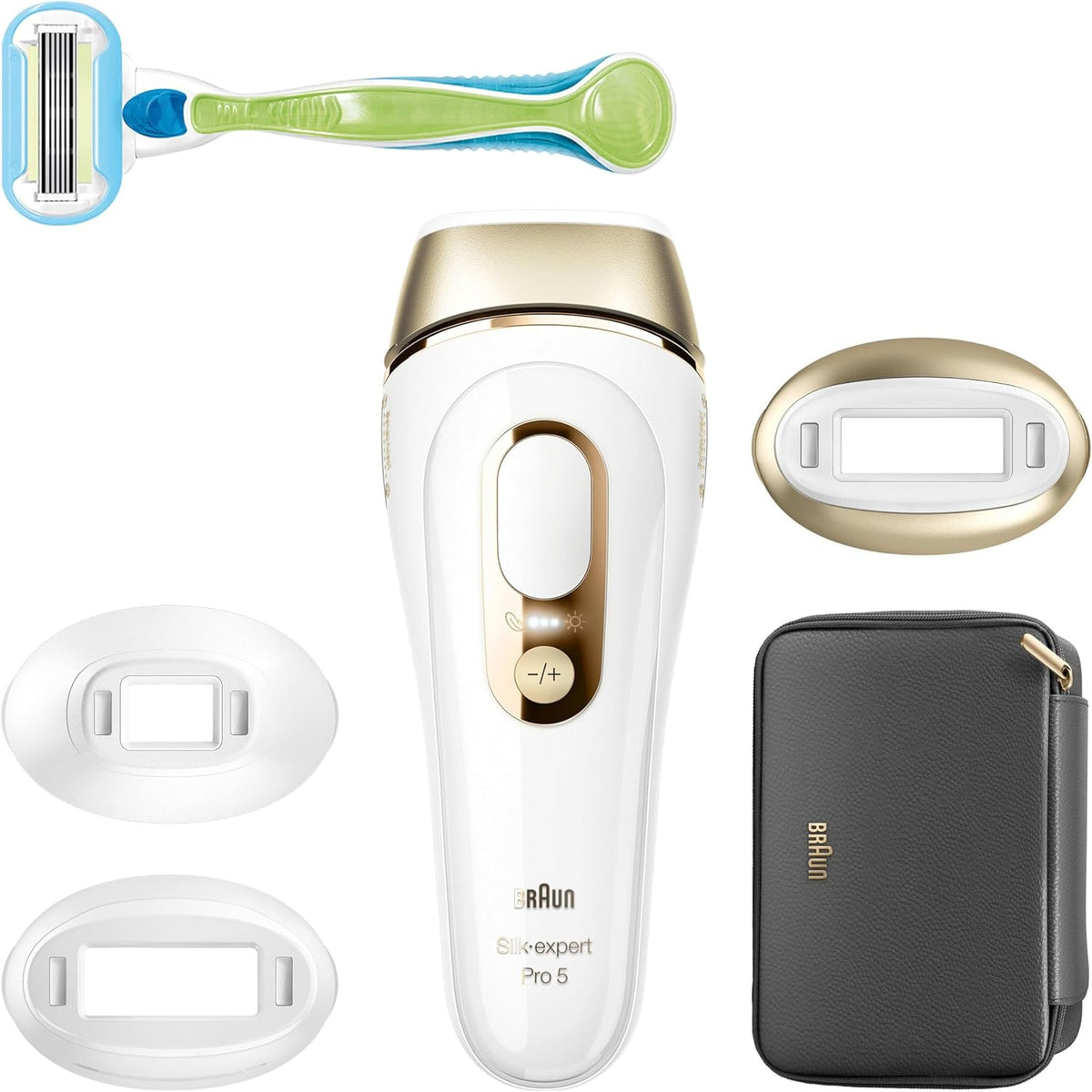 Braun Systeme, Braun/Weiß/Gold, IPL Silk-Expert Pro 5 PL5242 Haarentfernung für Zuhause, Alternative zur Laser-Haarentfernung