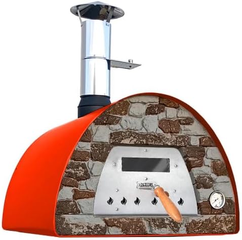 Tomishop Backofen, Rot, Veloce Pro 70 Holz Natursteinfront, Atlas