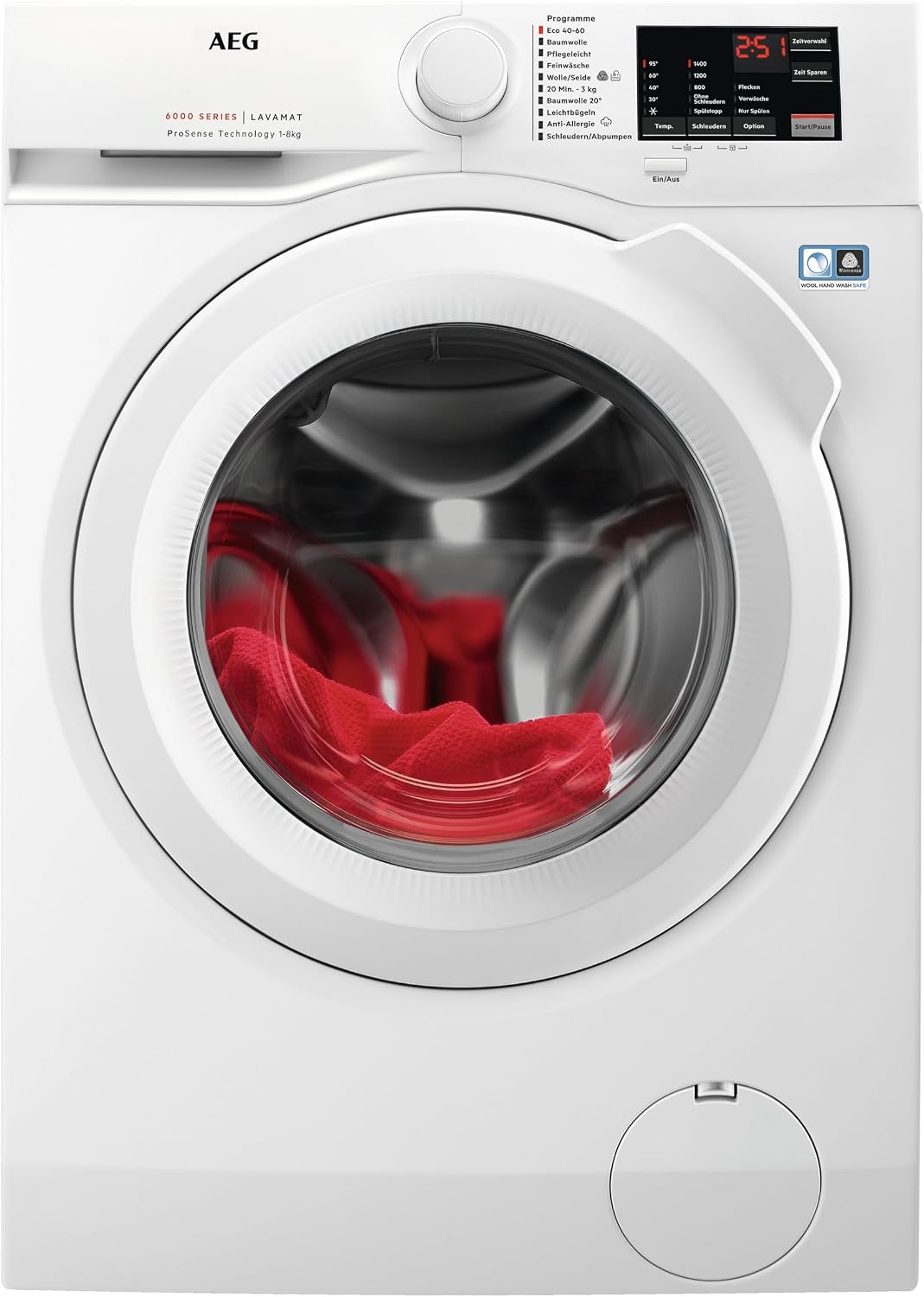 AEG Waschmaschine, 8,0 kg, Weiß, L6FBA51480 /
