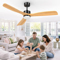 Airwit Deckenventilator, 152 cm, Weiß, mit Beleuchtung, Massivholzflügel, Outdoor