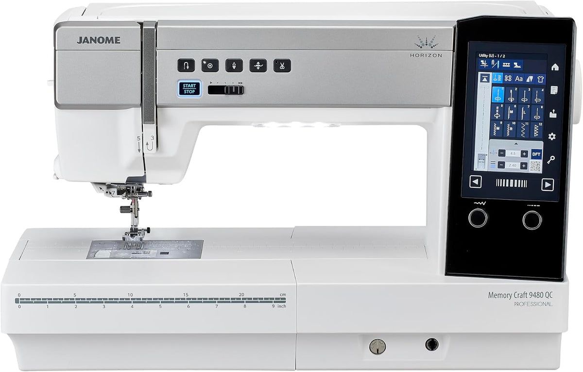 Janome Quiltmaschinen, Schwarz, MC9480 QCP Professional Quilt-Nähmaschine, Präzise Quilt- und Nähmaschine mit großem Arbeitsbereich