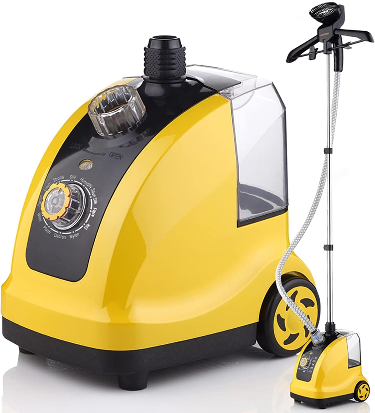 Kleiderdampfer Dampfglätter, 1950 W, 1,6 l, Gelb, vertikaler für gewerbliche Haushalte, Dampfbügeleisen mit Wassertank