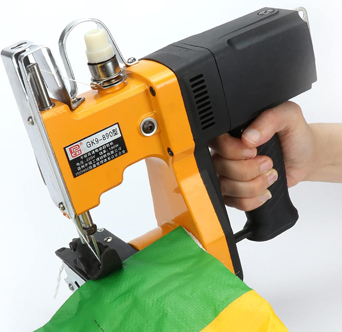 GLETSF Overlock-Nähmaschinen, 25 × 8 × 25 cm, 190 W, Aluminiumlegierung, Legierungsguss, Schwarz