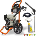 WASPPER Hochdruckreiniger, 220 bar, 11 l, 10 m, Schwarz, Benzin 3200 PSI, Honda GP200 Motor 5, 5 HP, /min, Profi mit Schlauch