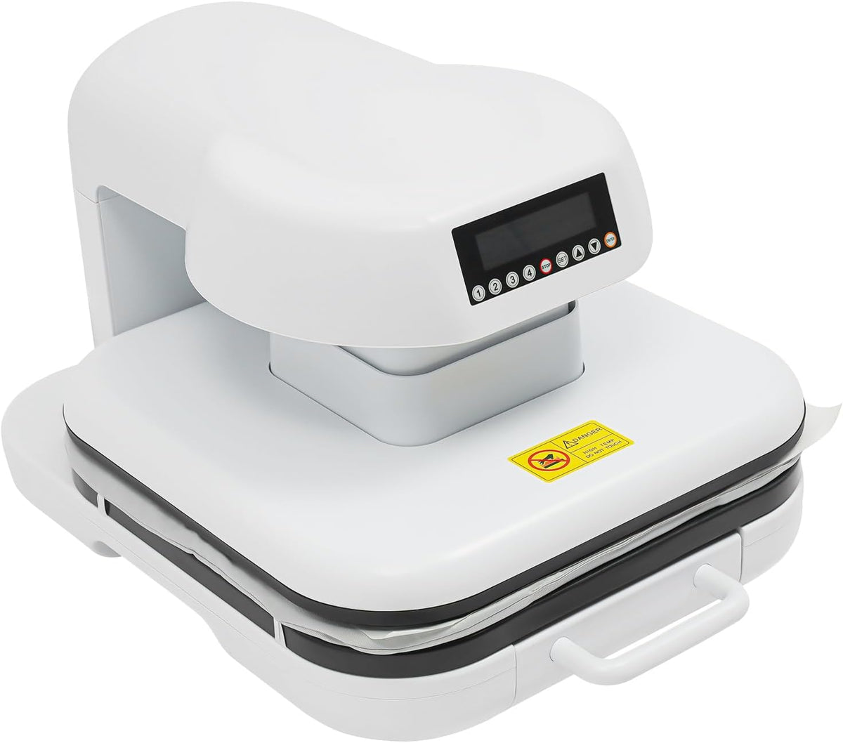 MELAQULY Kompressor, 1600 W, 220 V, Grau, Auto-Heißpressen-Maschine, Smart-T-Shirt-Presse-Maschine mit LCD Anzeige 0-200℃