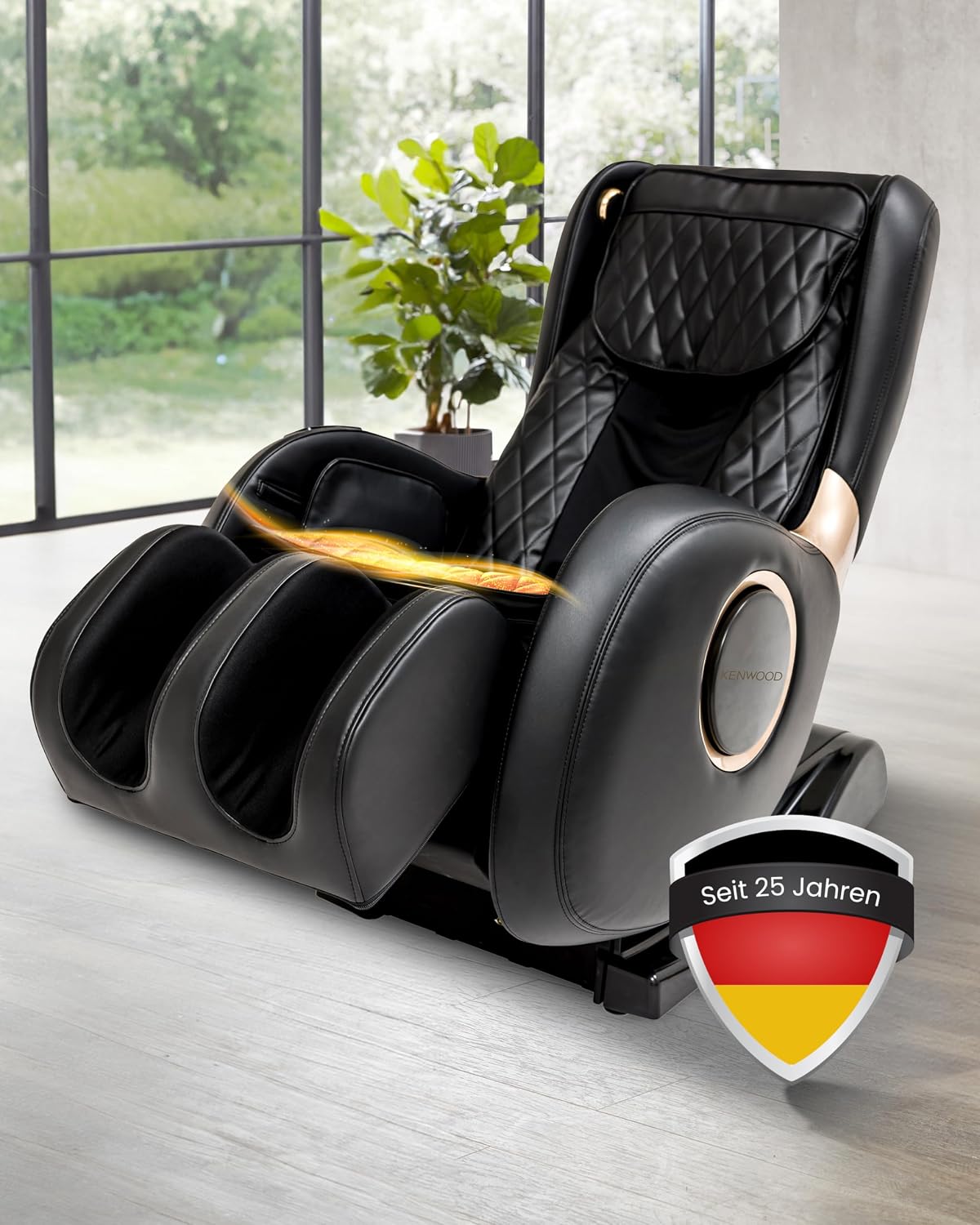 KENWOOD Audiogerät, Grau, ® Massagesessel LI-1208 mit Wärmefunktion und 3D Shiatsu