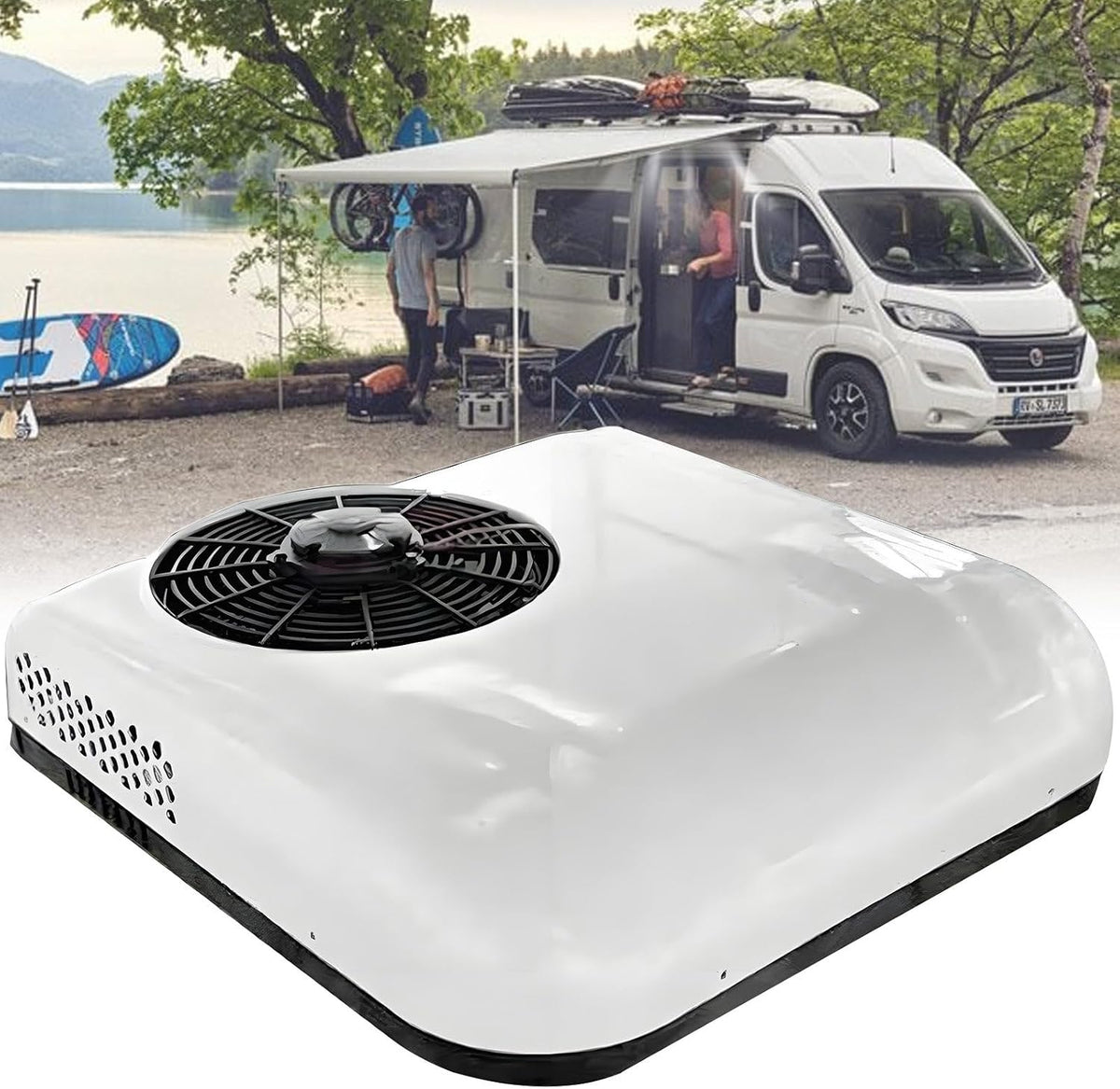 levigationlu Mobiles Klimagerät, 2200 W, 12 V, 24 V, 24 V, Weiß, Dc / Klimaanlage Für Wohnmobil, Dachklimaanlage Wohnwagen