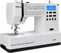 ROLD Overlock-Nähmaschinen, Grau, S700 Computernähmaschine, 146 Stiche, automatisches Knopfloch, LED-Beleuchtung & Start/Stopp-Taste