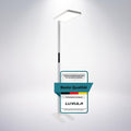 LUXULA Schreibtisch, 50 W, Weiß, LED Büro Stehleuchte, 2x 7000lm, 4000K Neutral, dimmbar, CRI>98 Vollspektrum, UGR<16 blendfrei