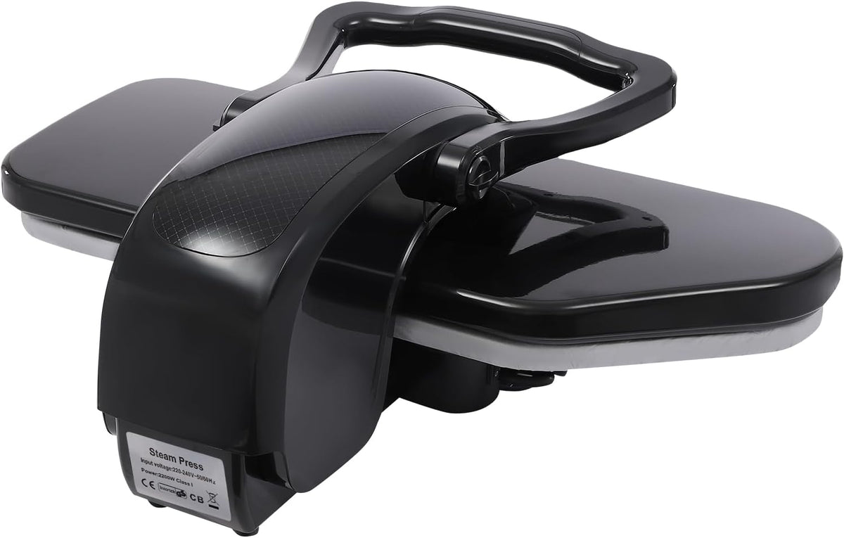 panfudongk Dampfglätter, 2200 W, 1 L, Schwarz, Dampfbügelpresse Bügelmaschine Bügeln Steamer Dampfbügler