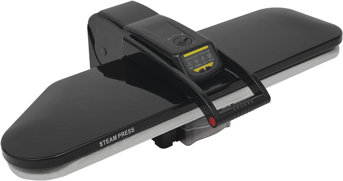 ZHDPYHDD Bügelpressen, 36 Zoll, 1600 W, Schwarz, Dampfbügelpresse Bügelmaschine, Hemden Bügelautomat mit 120 g/min Dampf