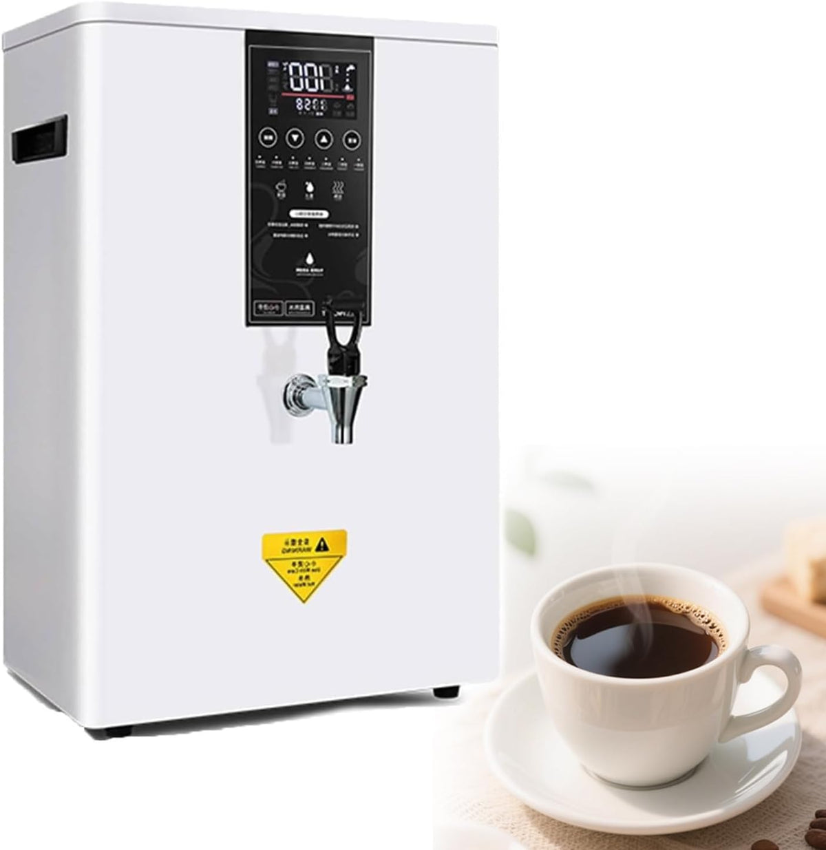 Heißwasserspender, 3000 W, 50 l, Schwarz, sofortiger mit eingebautem Wasseraufbereiter und LCD-Display, Kaffee