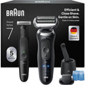 Braun Elektrorasierer, Braun/Schwarz, Bundle mit Series 7 Rasierer Kabelloser, Nass und Trockenrasierer, Wasserdicht